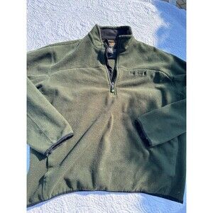 Timberland Size XL Green Fleece 1/4 Zip Coat Jacket Men Warm Winter
